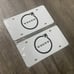 Volvo white Brand New Front Vanity Metal Plate Frame Holder (2 Pack)