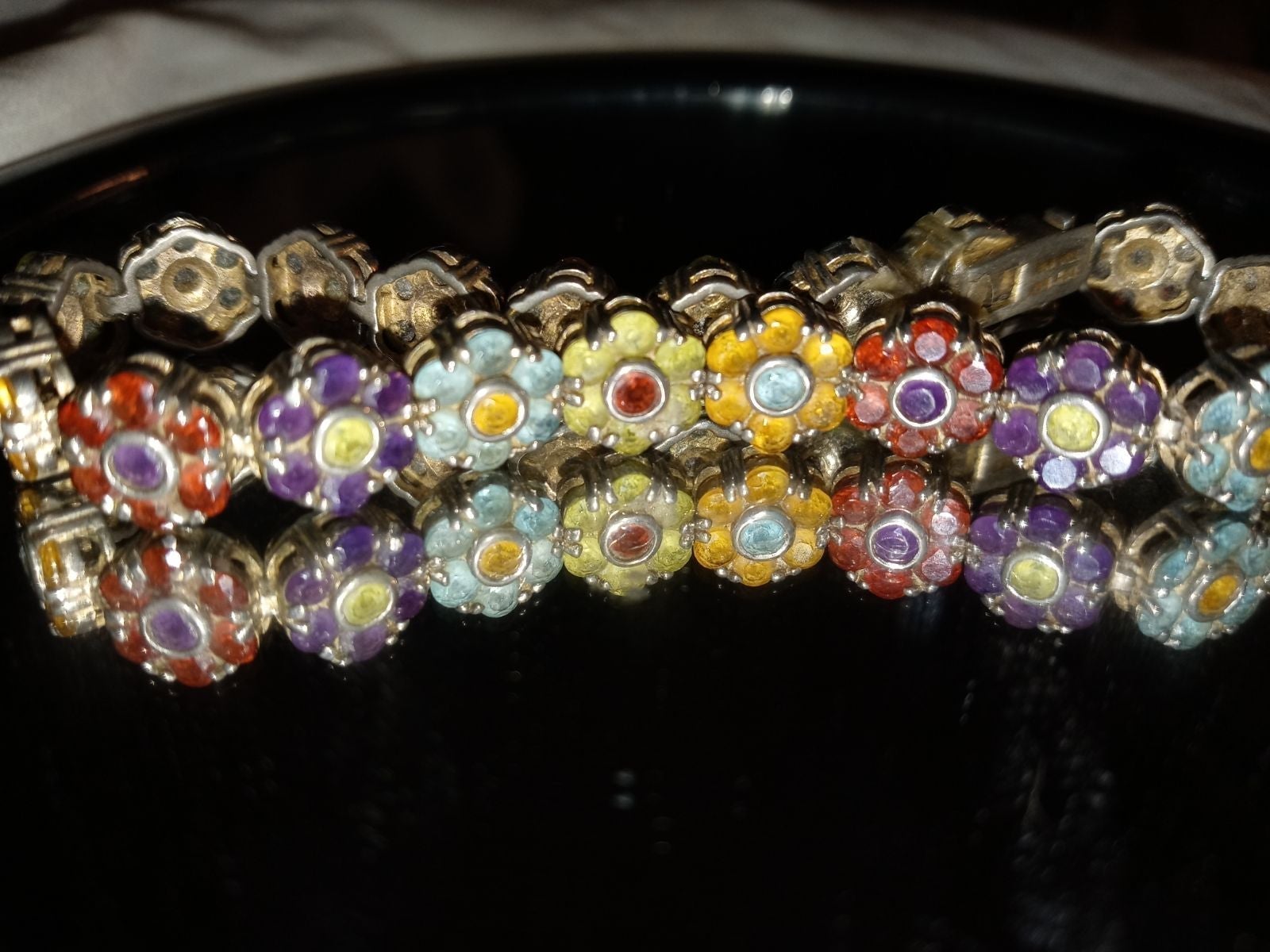 Flower Gemstone Bracelet