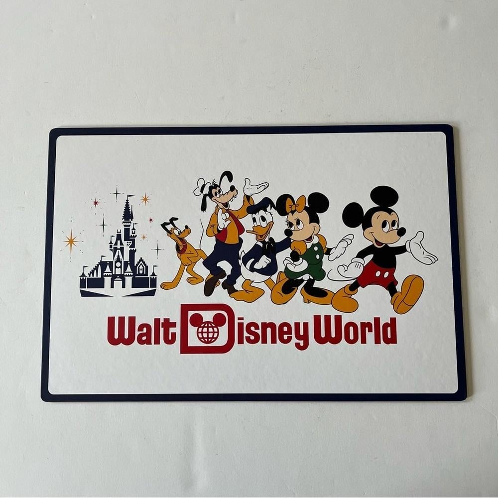 Disney Parks Walt Disney World 50th Map Double Sided Placemat Vault Collection