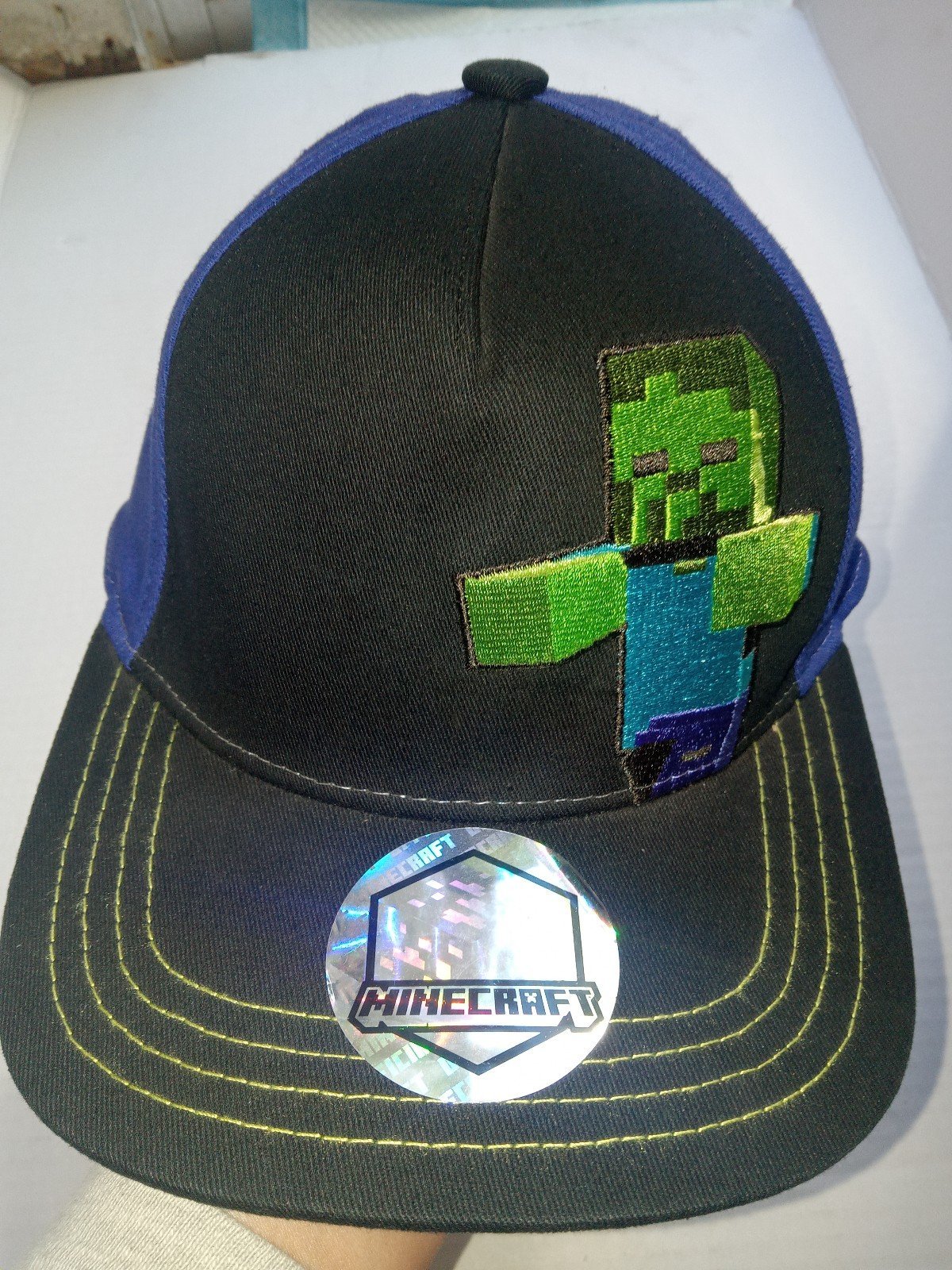 JINX Minecraft Zombie Stretch-Fit Baseball Hat (Purple, One Size)