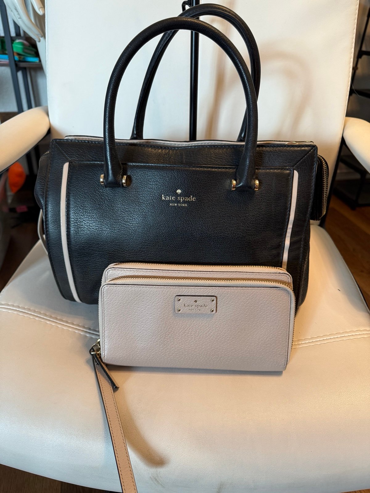BADDIE BUNDLE: Kate Spade Garrett Street Satchel w/ Kate Spade Two Zip Wallet