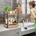 2-Tier Bathroom Organizer Countertop with Drawer, Wood Counter Shelf for Bath