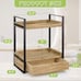 2-Tier Bathroom Organizer Countertop with Drawer, Wood Counter Shelf for Bath