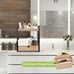 2-Tier Bathroom Organizer Countertop with Drawer, Wood Counter Shelf for Bath