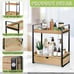 2-Tier Bathroom Organizer Countertop with Drawer, Wood Counter Shelf for Bath