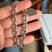Zales sterling silver heart tag bracelet, heart rose gold plated