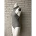 Essue Gray Wool Blend Halter Bodysuit Size S