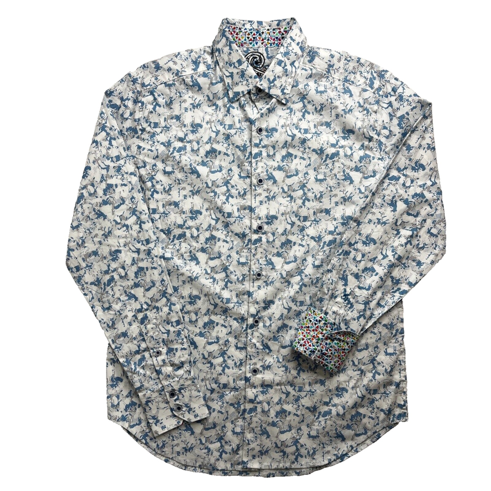 3-60 ROBERT GRAHAM NWT Men's Dress Blue Multicolor XL