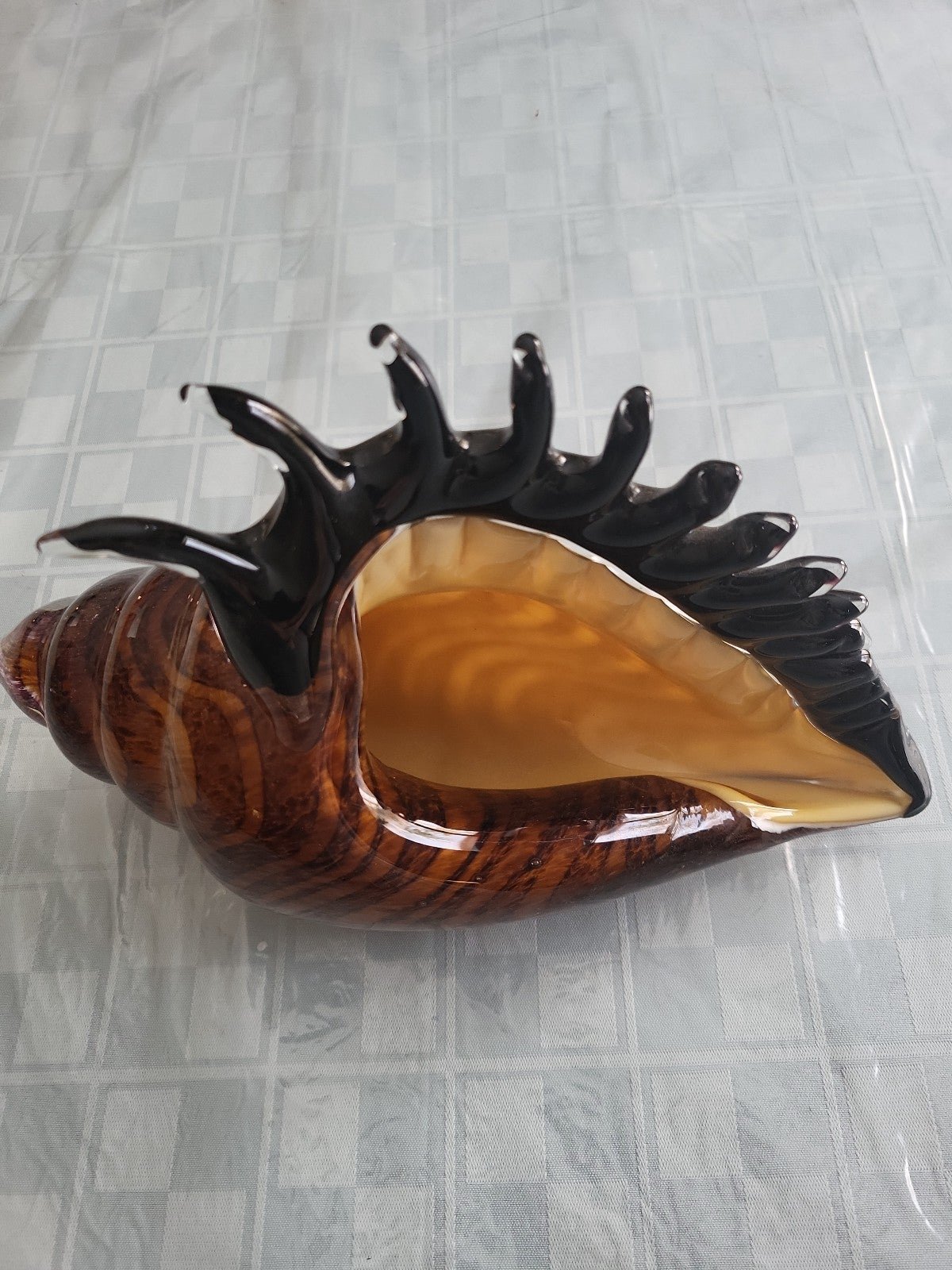 Vintage Ann Primrose Collection Murano Style Art Glass Sea Shell