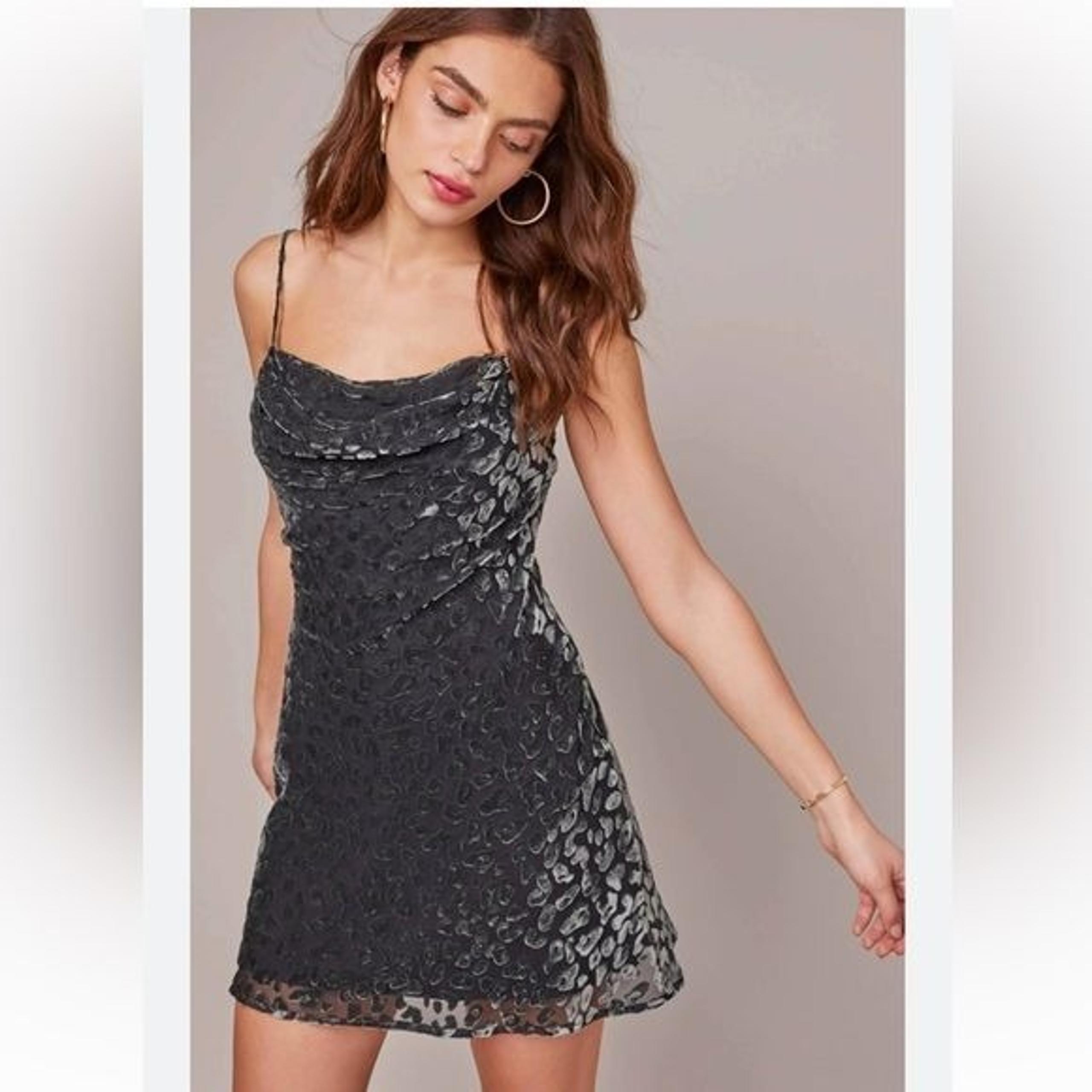 NWT ASTR The Label Gabi Leopard Velvet Dress Size Small