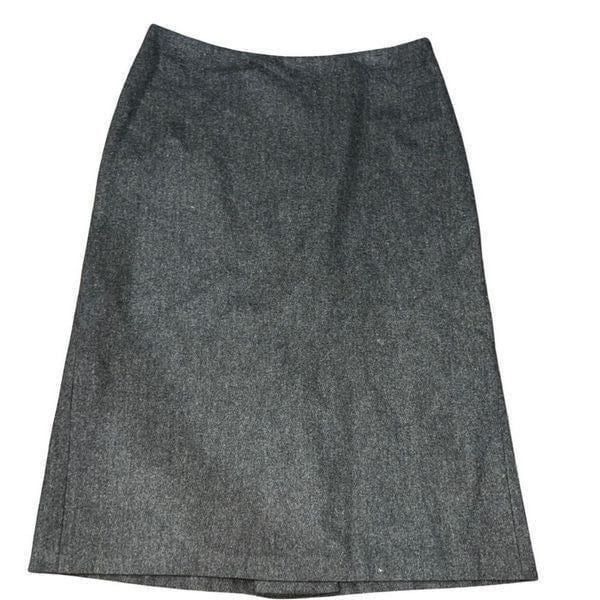 Lauren Ralph lauren gray wool midi skirt size 8