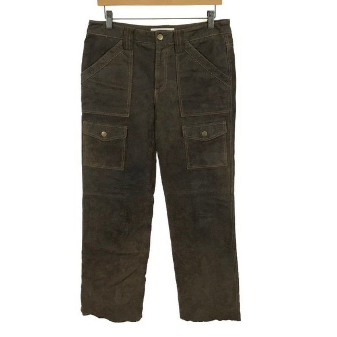 Womens Size 8 8x30 Margaret Godfrey Brown Vintage Genuine Leather Carpenter Pant