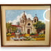 Framed Needlepoint Mission San Carlos Borromeo Carmel CA Wall Decor Petit Point