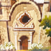 Framed Needlepoint Mission San Carlos Borromeo Carmel CA Wall Decor Petit Point