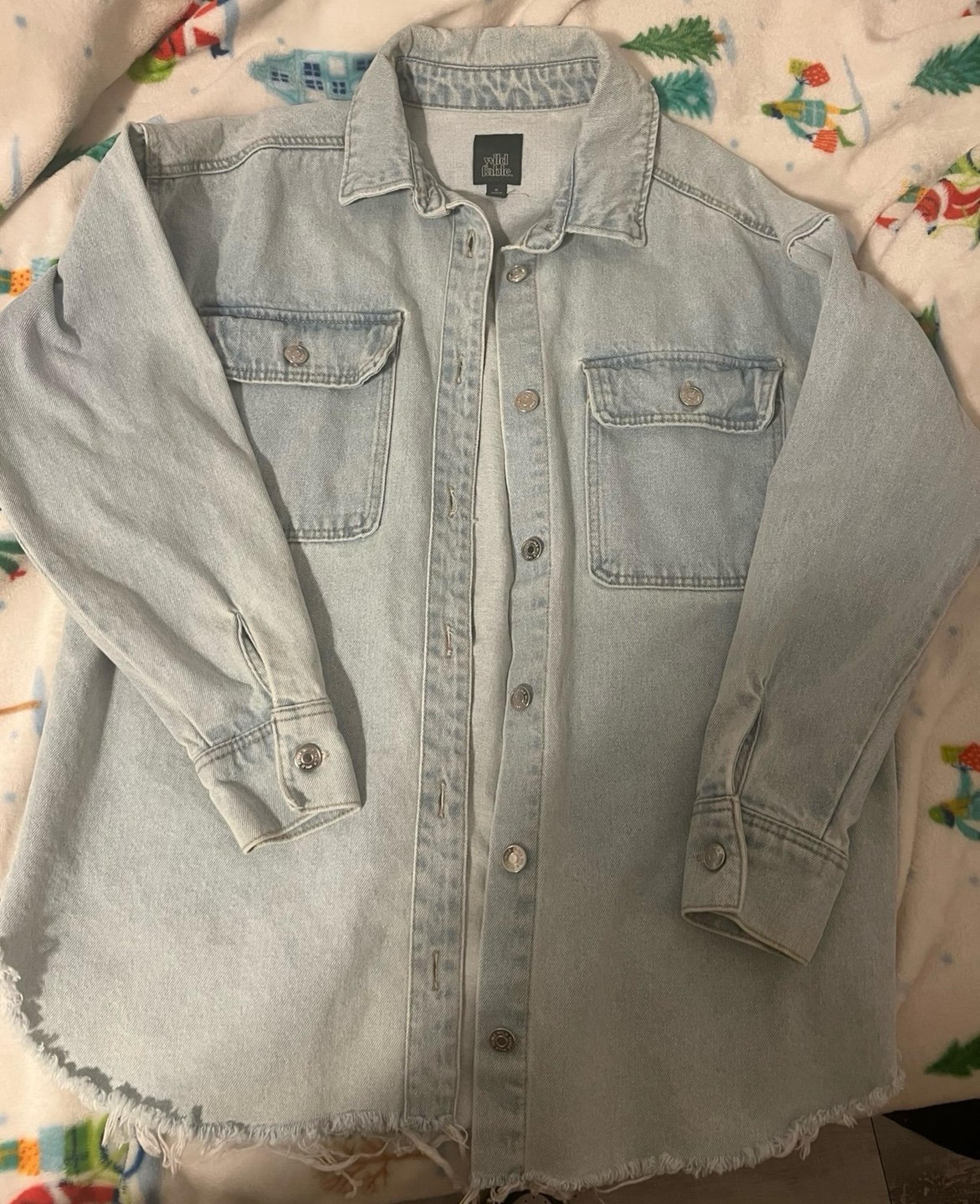 Wild Fable White Washed Denim Jacket