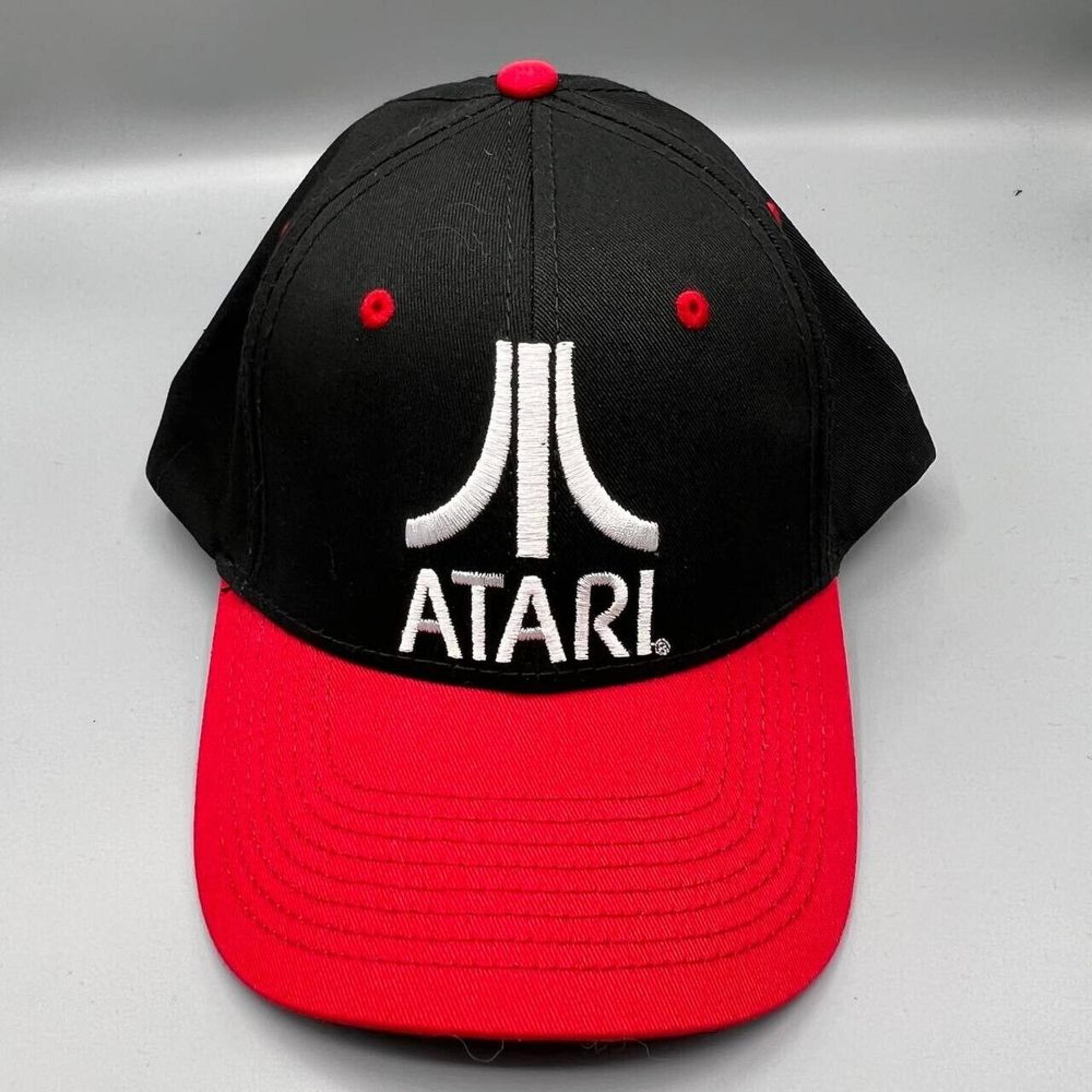 Atari Hat Men Black Red "Old School" Video Game Snap Back Cap