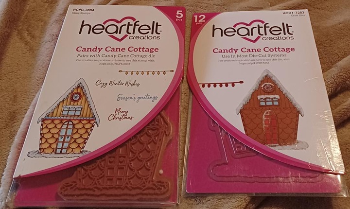 Heartfelt Creations Candy Cane Cottage Cling Stamps and Dies
