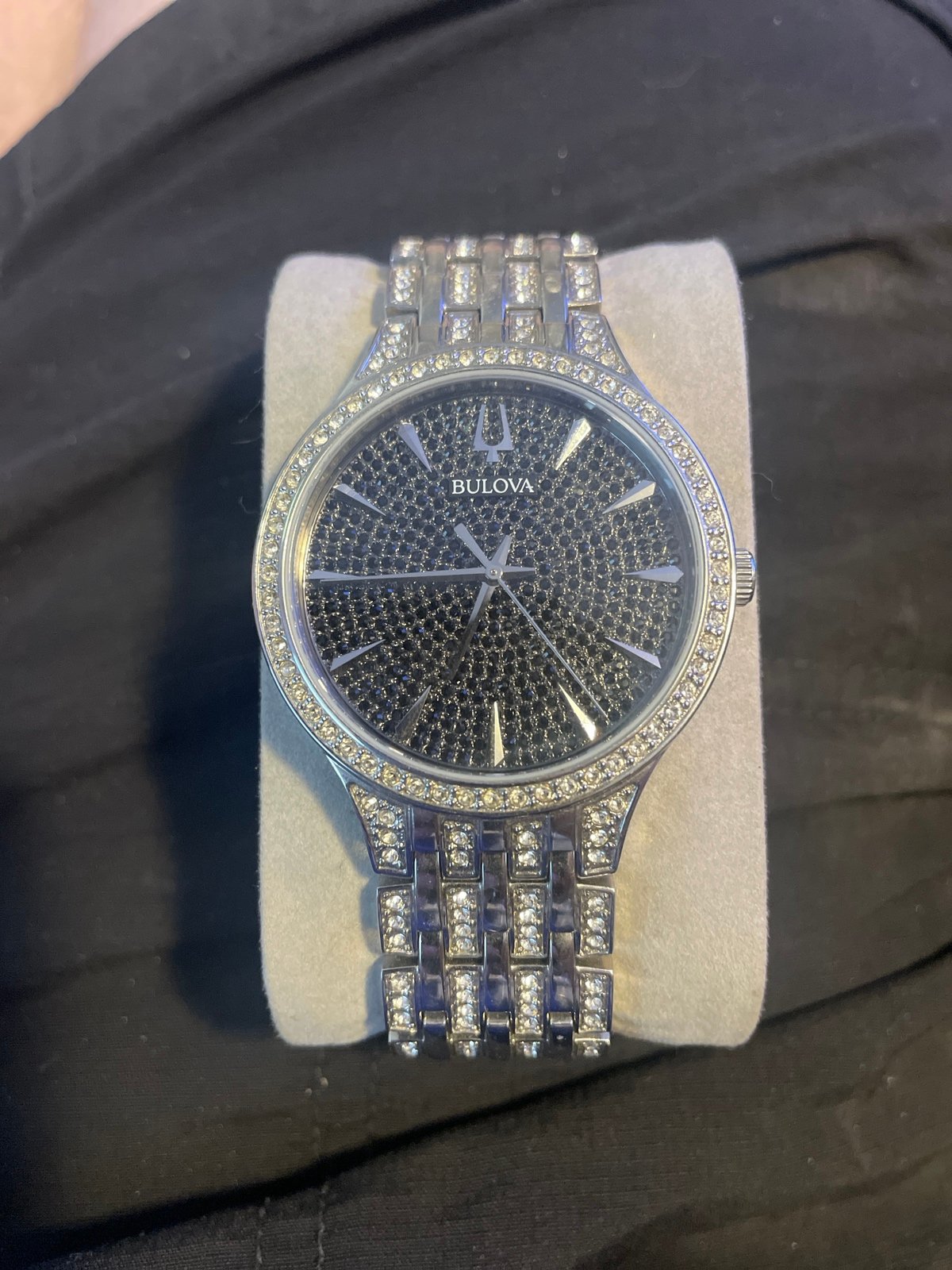 Bulova Phantom Black Pave Dial Men's Watch 96A227