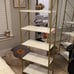 5 Tiers Gold Bookshelf Modern Bookshelf, Storage Shelves in Living Room