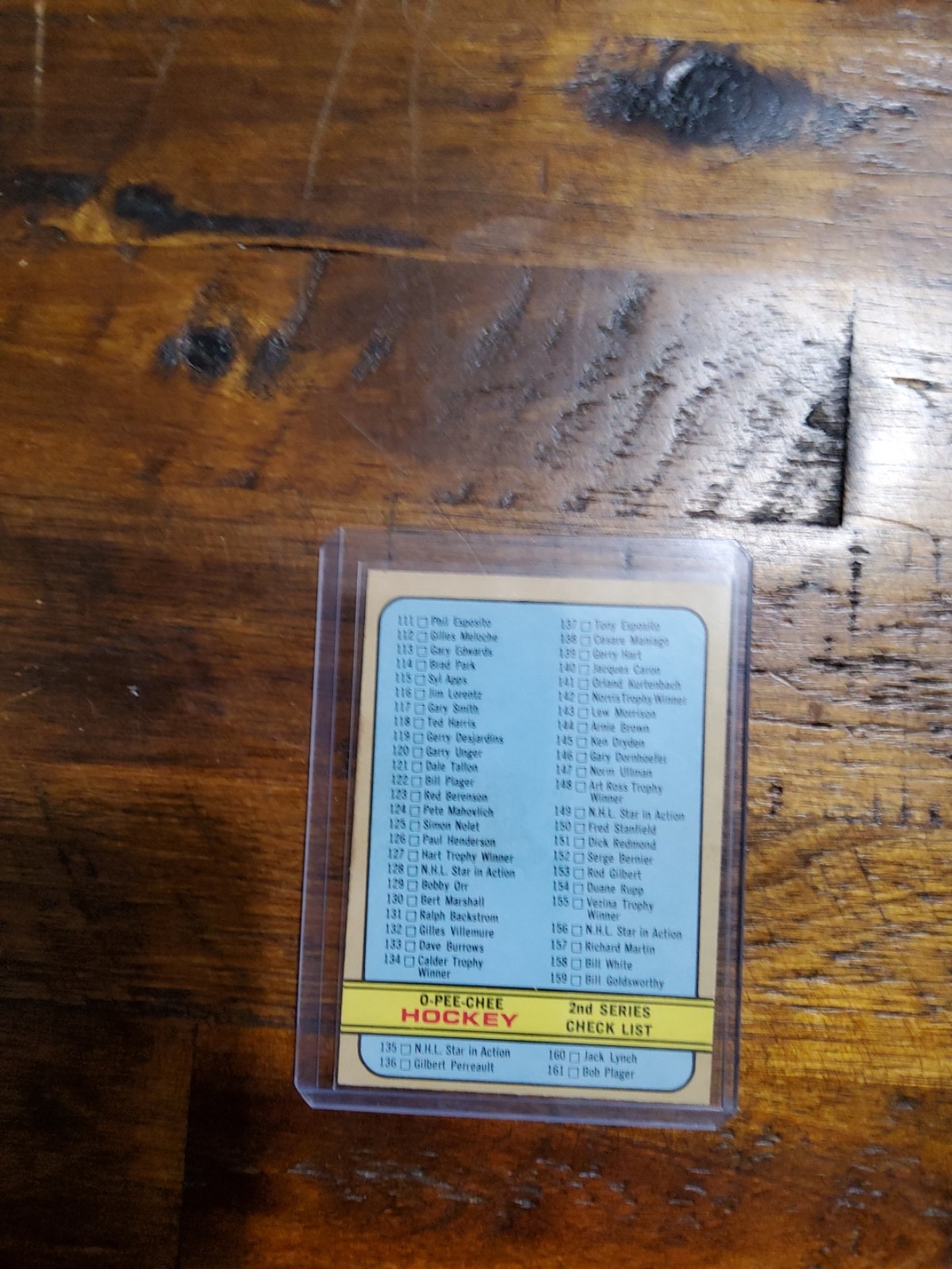 1972-73 OPC hockey checklist #190 card
