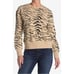 Velvet Heart Womens Selene Crew Neck Zebra Print Sweatshirt in Tan & Black M 68