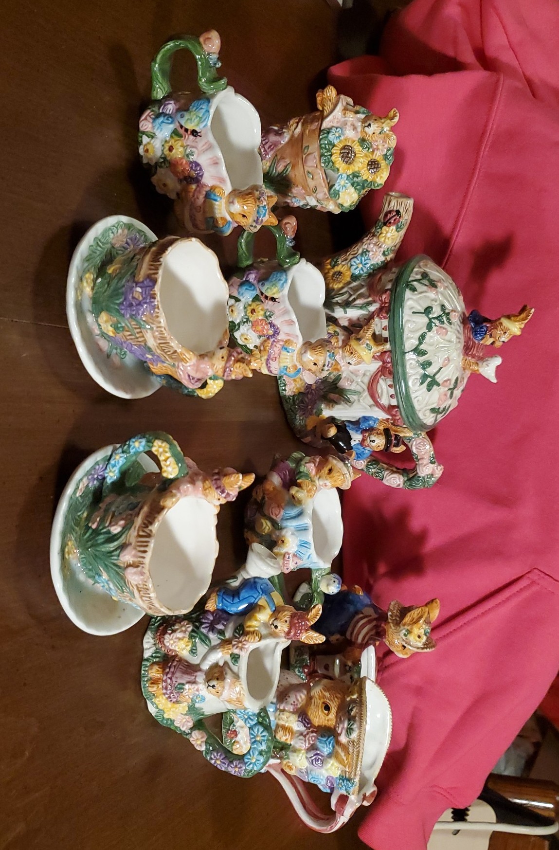 Children play tea set