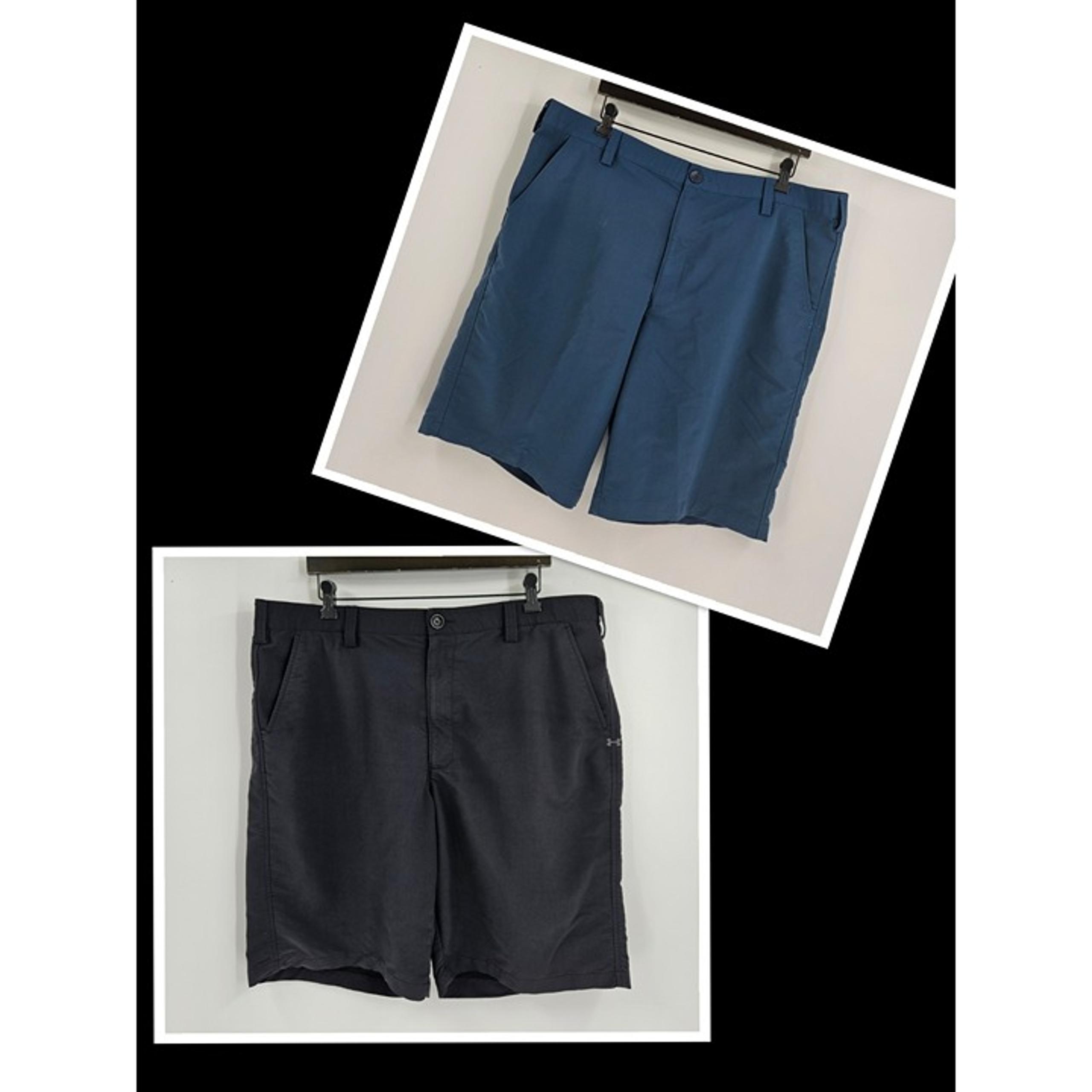 Under Armour Mens Golf Shorts Size 40 Black Blue Casual Preppy Activewear