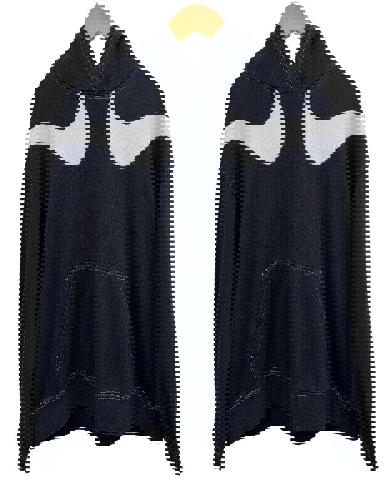 Nike Womens Double Swoosh Contrast Stitching Hoodie Sz XL