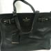 Kate Spade Handbag Black Pebbled Cow Leather Removable Strap Satchel Bag Purse