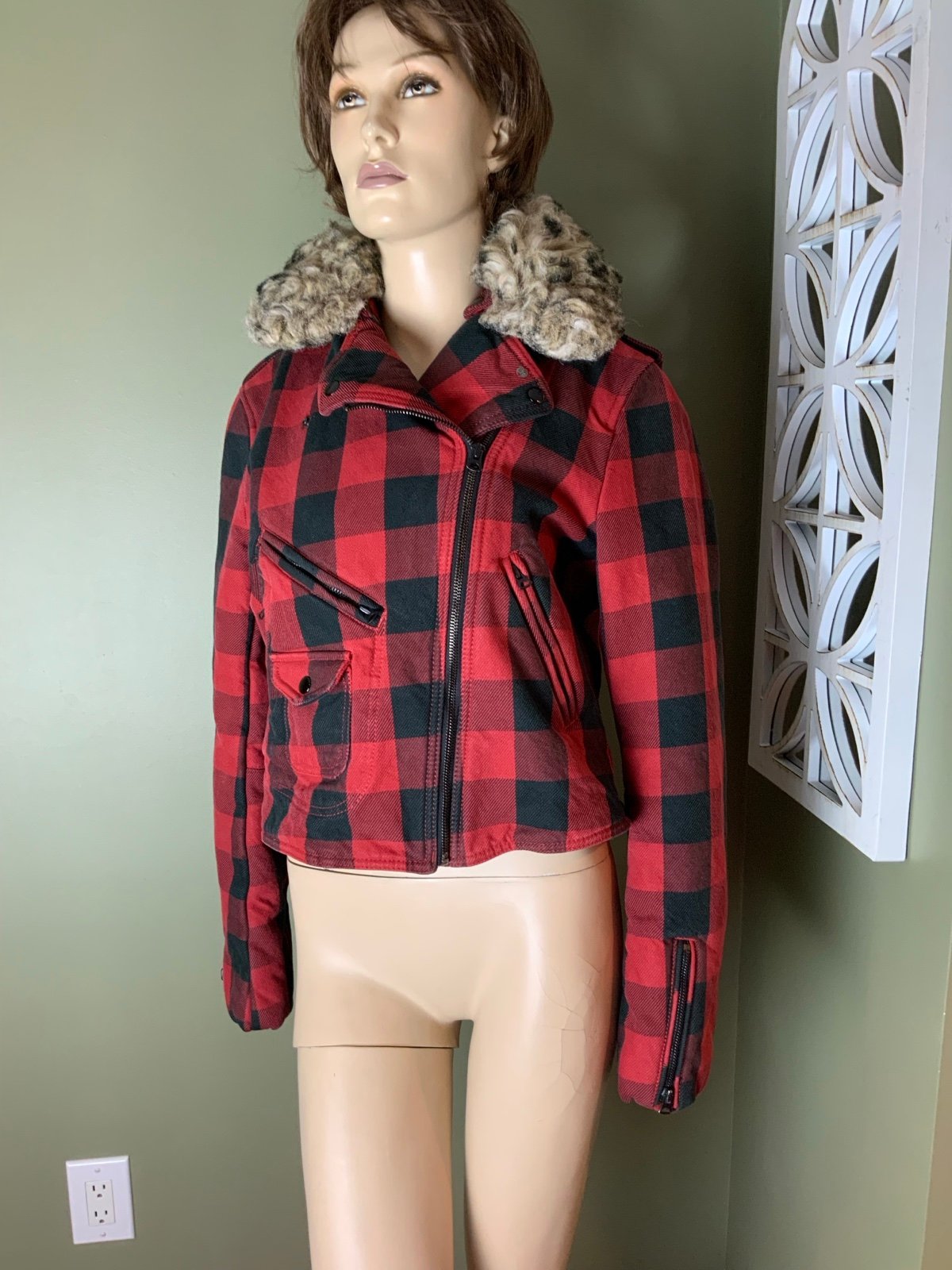 Denim & Supply Ralph Lauren red and black checkered jacket