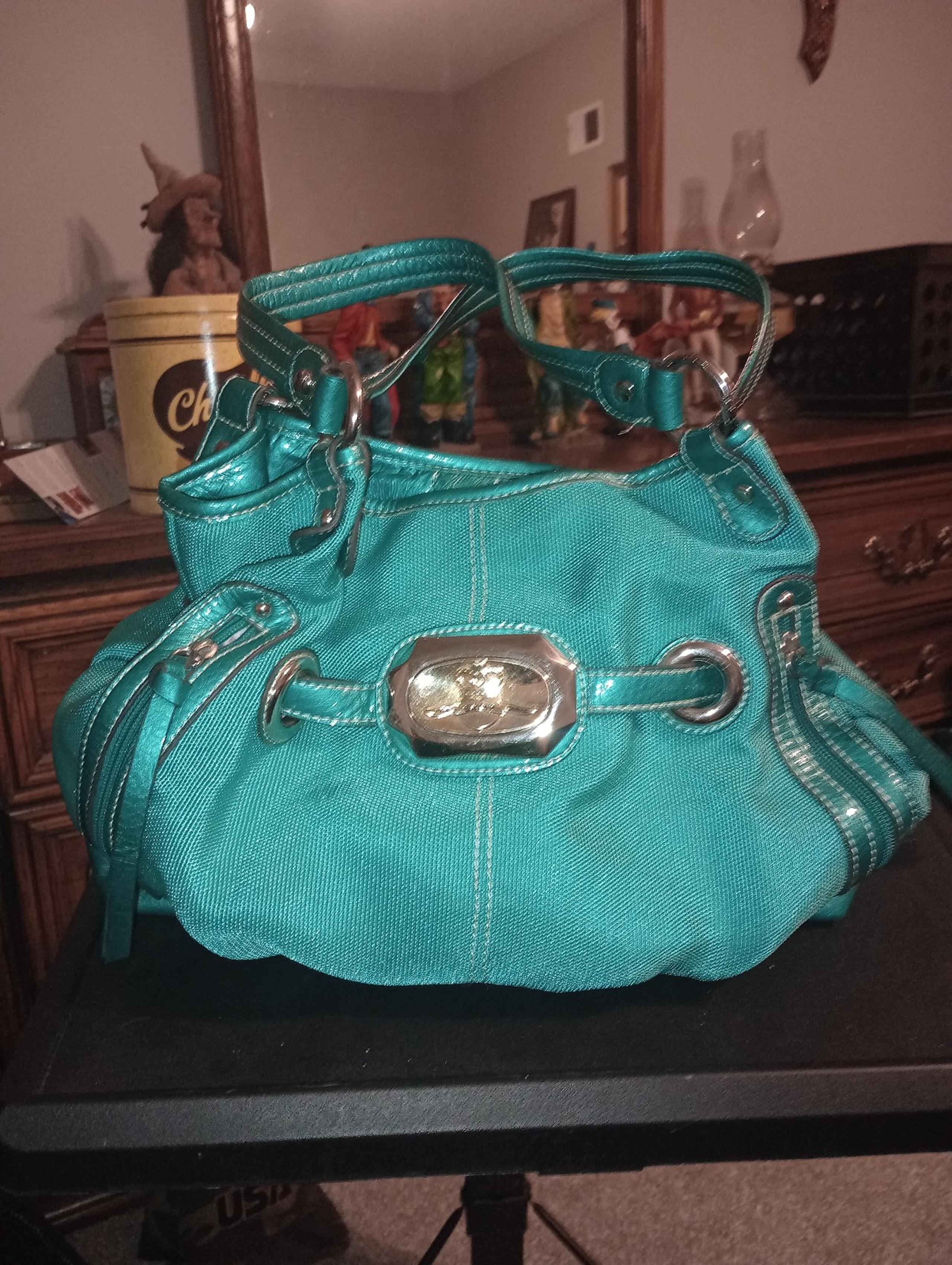 Kathy Van Zeeland Teal Purse