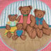 Vintage 80’s Quilted Teddy Bears & Hearts Lace-Rimmed Throw Pillow