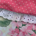 Vintage 80’s Quilted Teddy Bears & Hearts Lace-Rimmed Throw Pillow