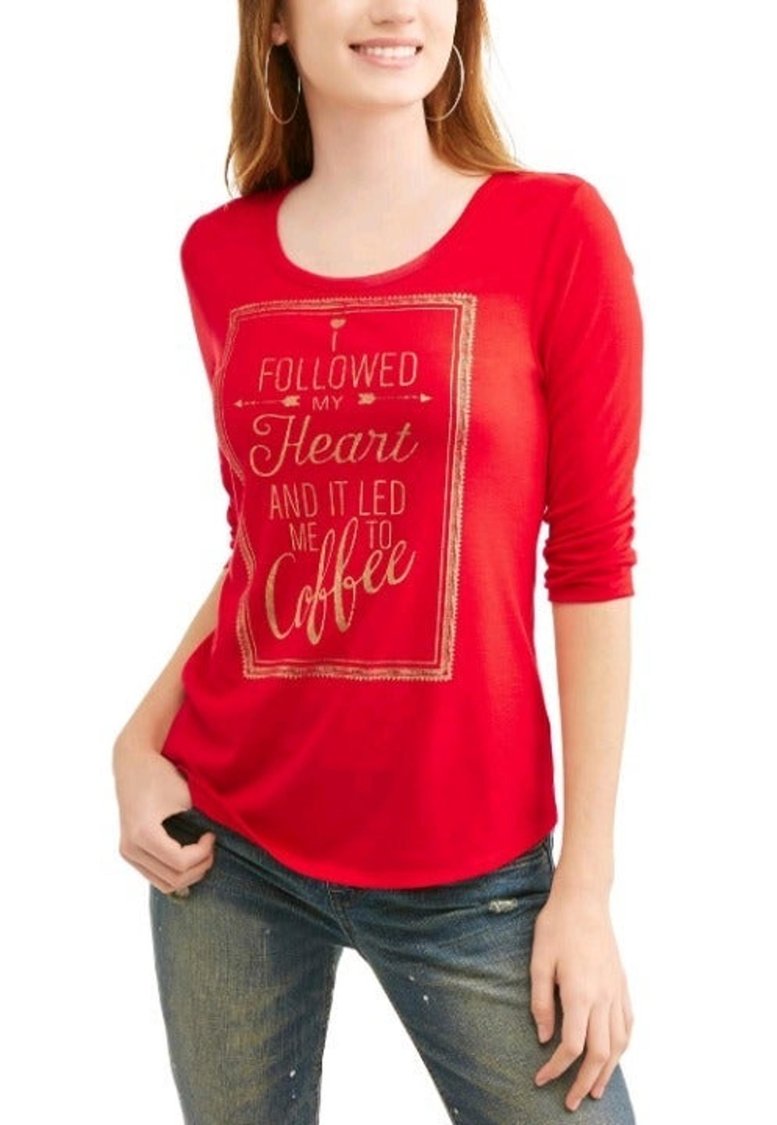 NO BOUNDARIES Juniors' Red Tunic Top