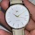 mvmt boulevard womens thin dress watch Tan Genuine Leather Water Resistant