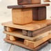 Wood Building Blocks, 24 Pieces, Tri-Color & Multi-Size
