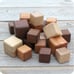 Wood Building Blocks, 24 Pieces, Tri-Color & Multi-Size