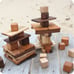 Wood Building Blocks, 24 Pieces, Tri-Color & Multi-Size