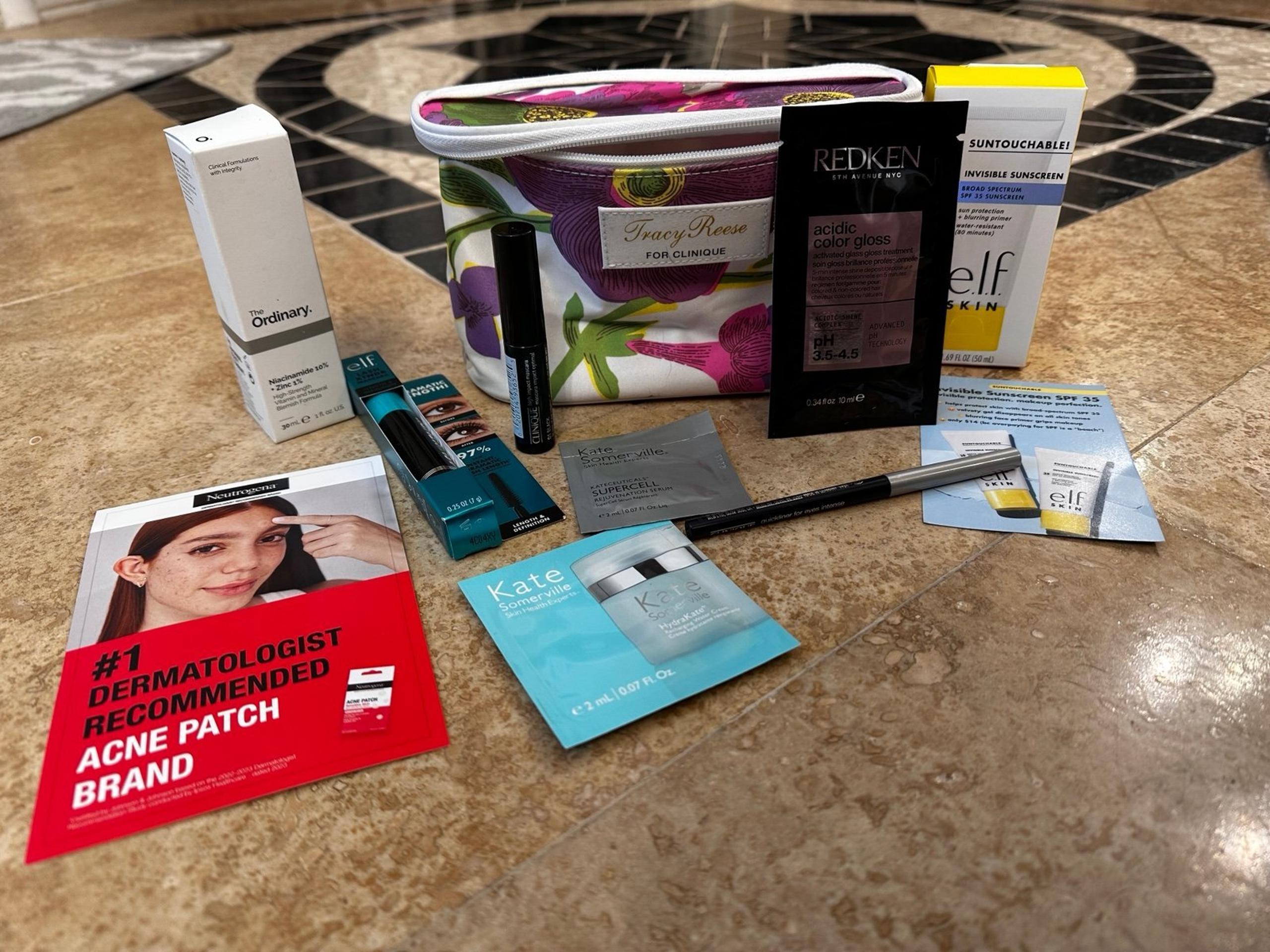 Mixed Makeup lot 10 pc clinique Bag Elf Sunscreen Mascara Kate Somerville Eye