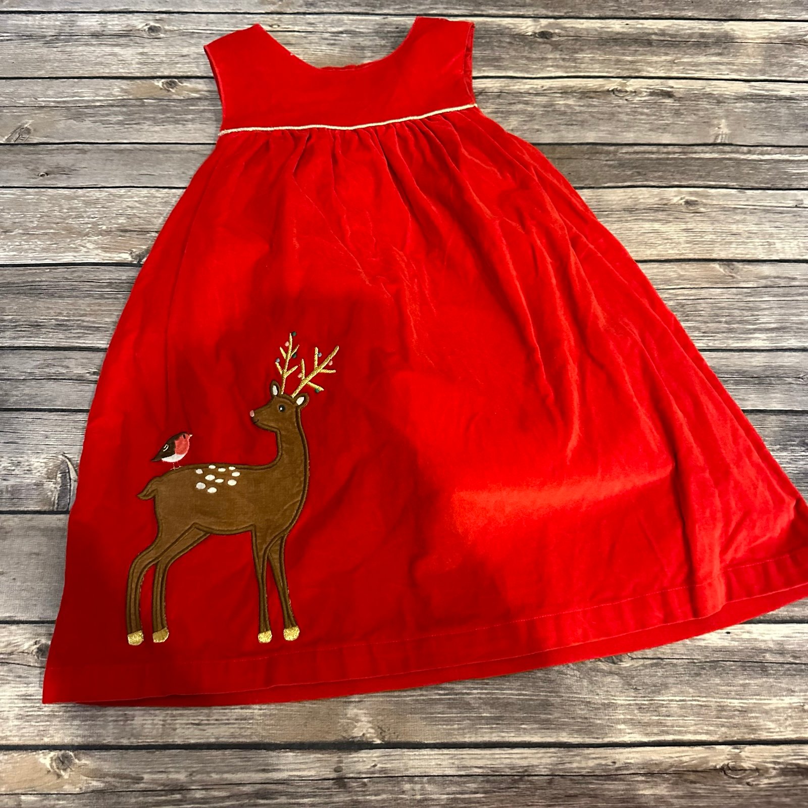 Mini boden red reindeer pinnie vguc 3/4
