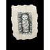 Rodney Winfield Etching Travertine Marble Jesus Baby Swaddling 1970 Signed 8 in