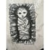 Rodney Winfield Etching Travertine Marble Jesus Baby Swaddling 1970 Signed 8 in