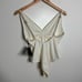 NWT Massimo Dutti Cream Swimsuit With Gathered Detail One Piece Size Large