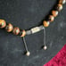 Northskull Mens Necklace Tigers Eye Gold Crystals Jewelry
