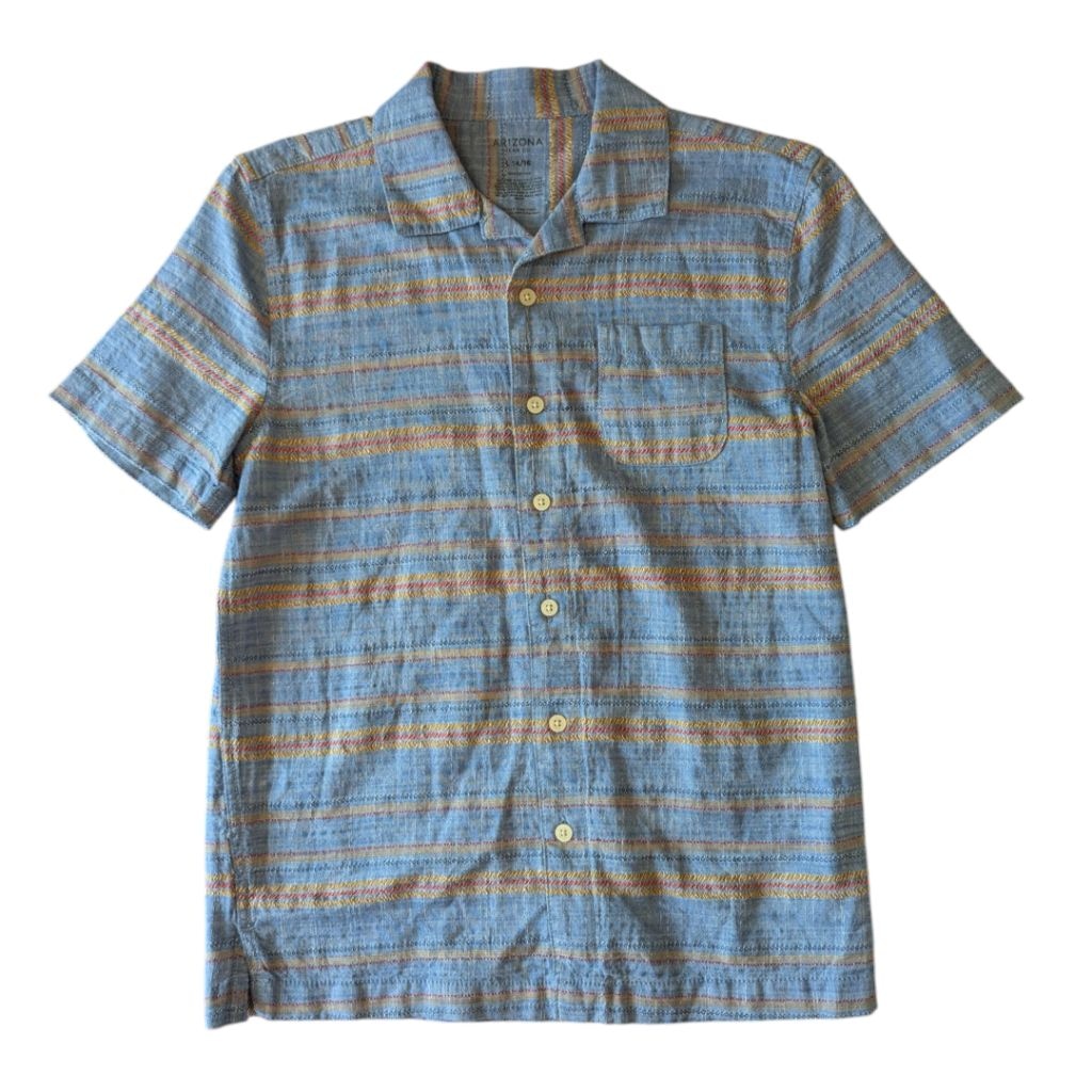 Arizona Short Sleeved Button Down Size Large Southwestern Festival Old Money