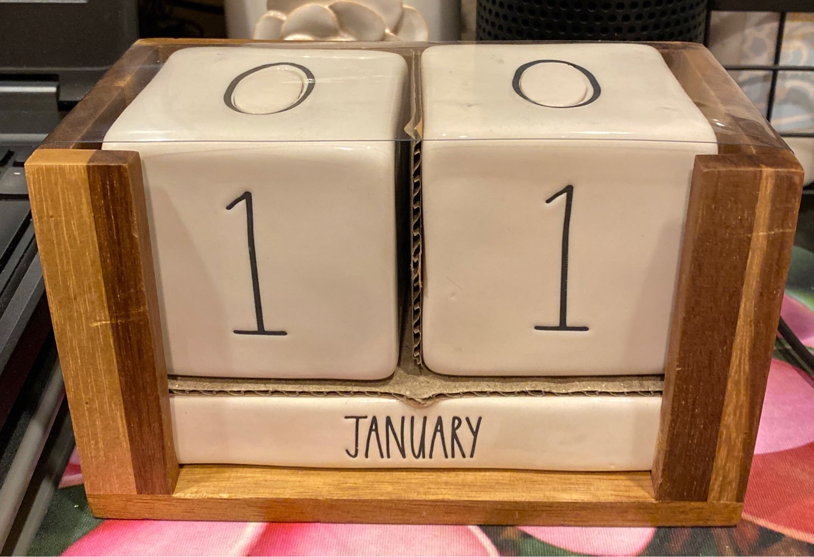 Rae Dunn block calendar