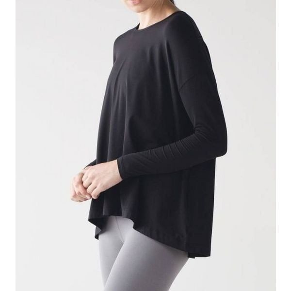 LULULEMON ATHLETICA City Bound Long Sleeve in Black Size 8