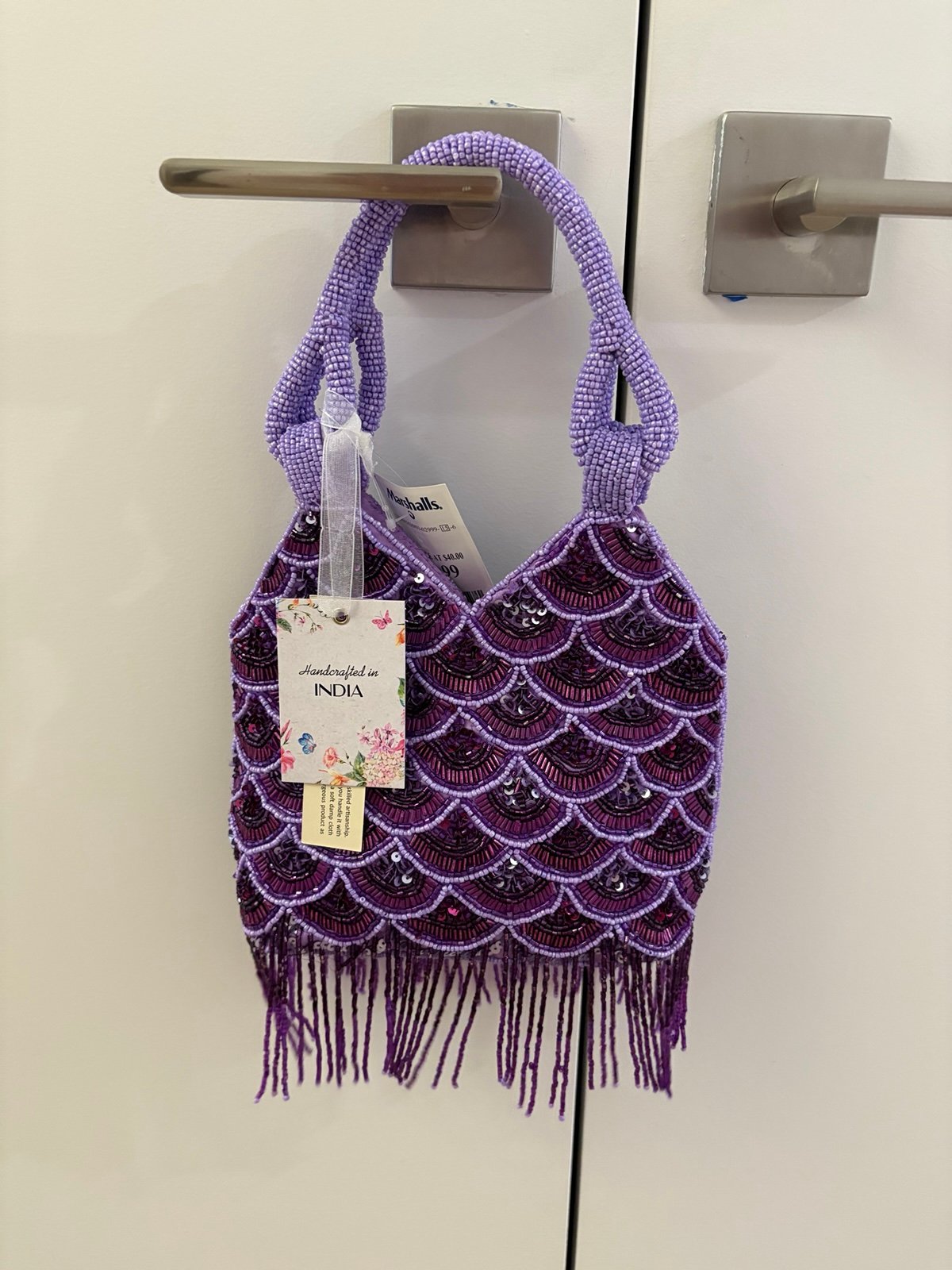 Viral Purple made in India beaded bag Marshalls