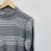 Karen Scott Womens Size Large Claire Cotton Striped Ribbed Mock-Neck Sweater 289