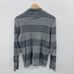 Karen Scott Womens Size Large Claire Cotton Striped Ribbed Mock-Neck Sweater 289